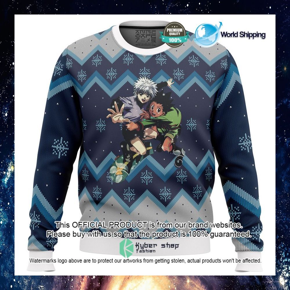 anime hunter x hunter gon and killua christmas sweater limited edition21oyf