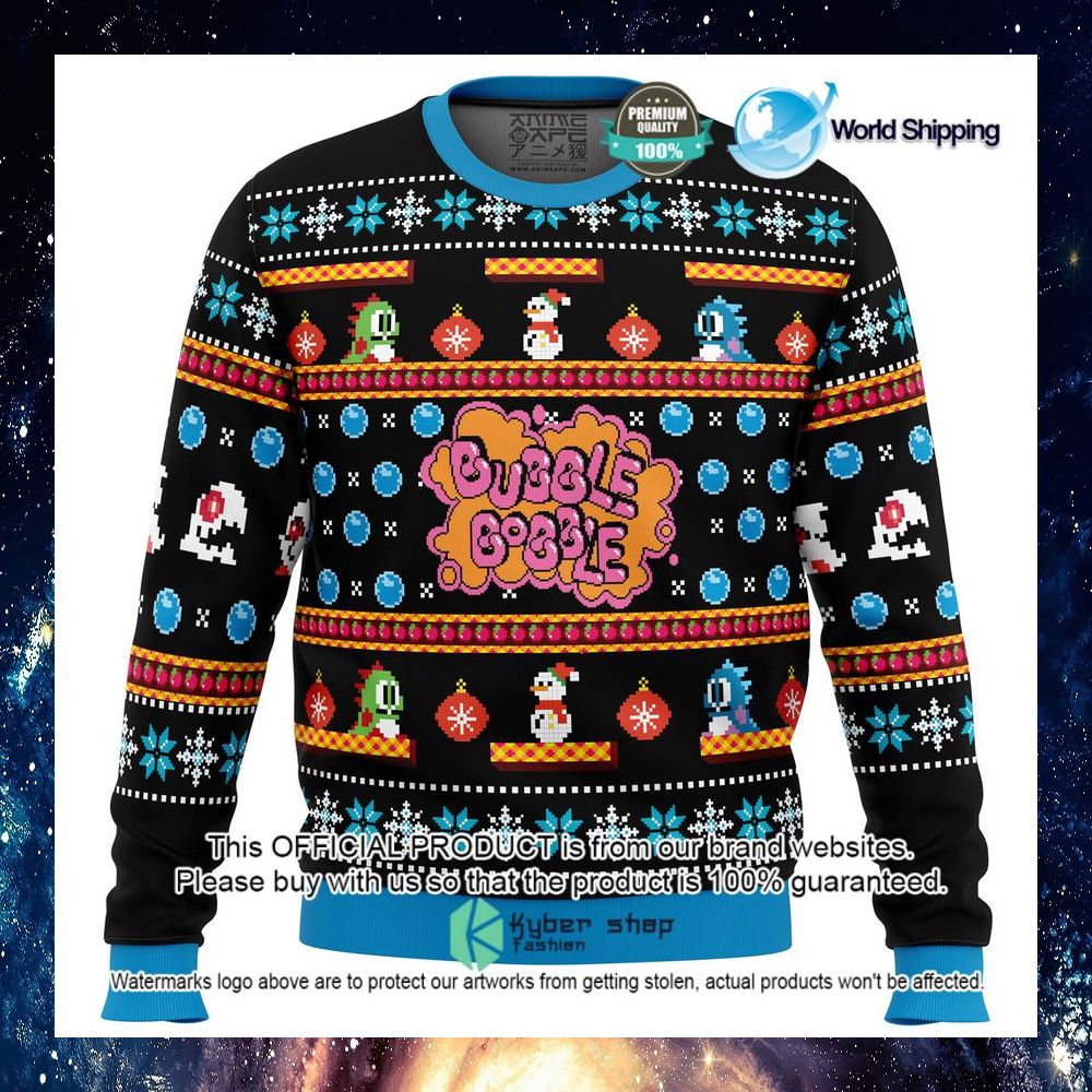 bubble bobble christmas sweater limited editiondhais