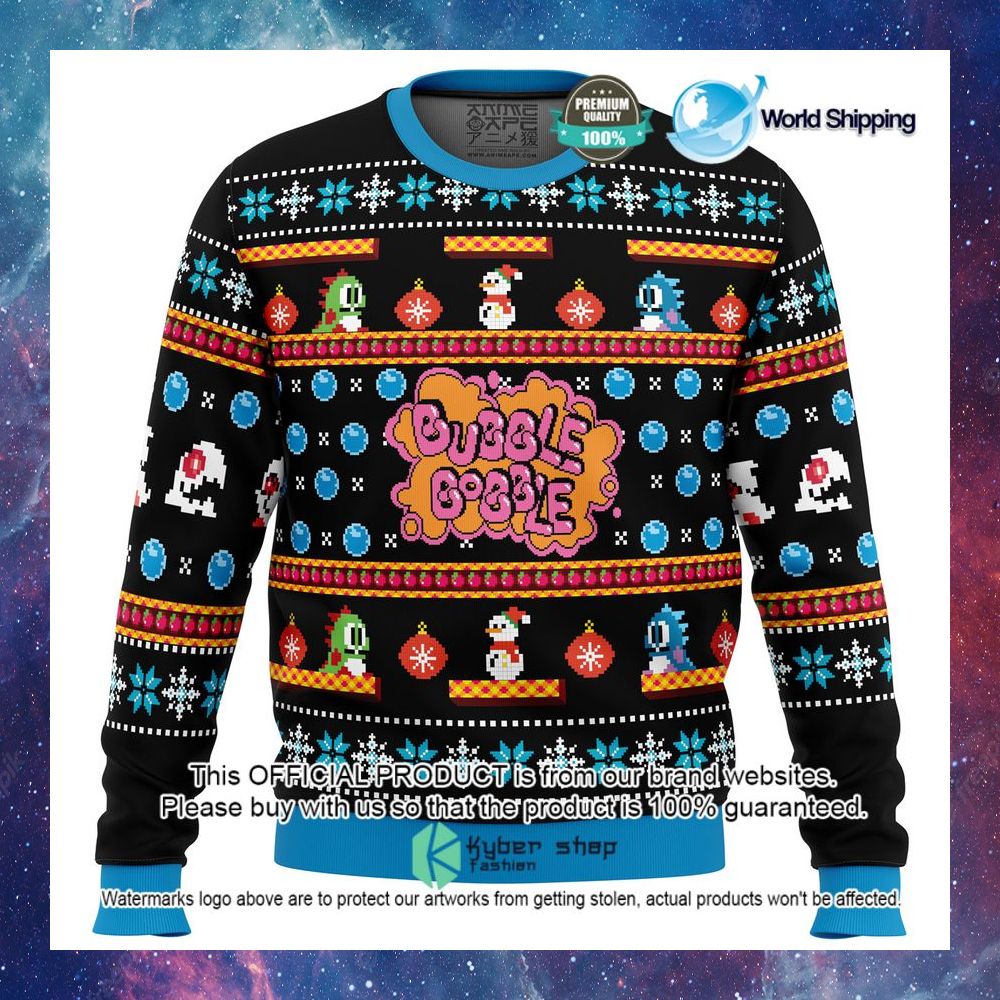 bubble bobble christmas sweater limited editionee6am