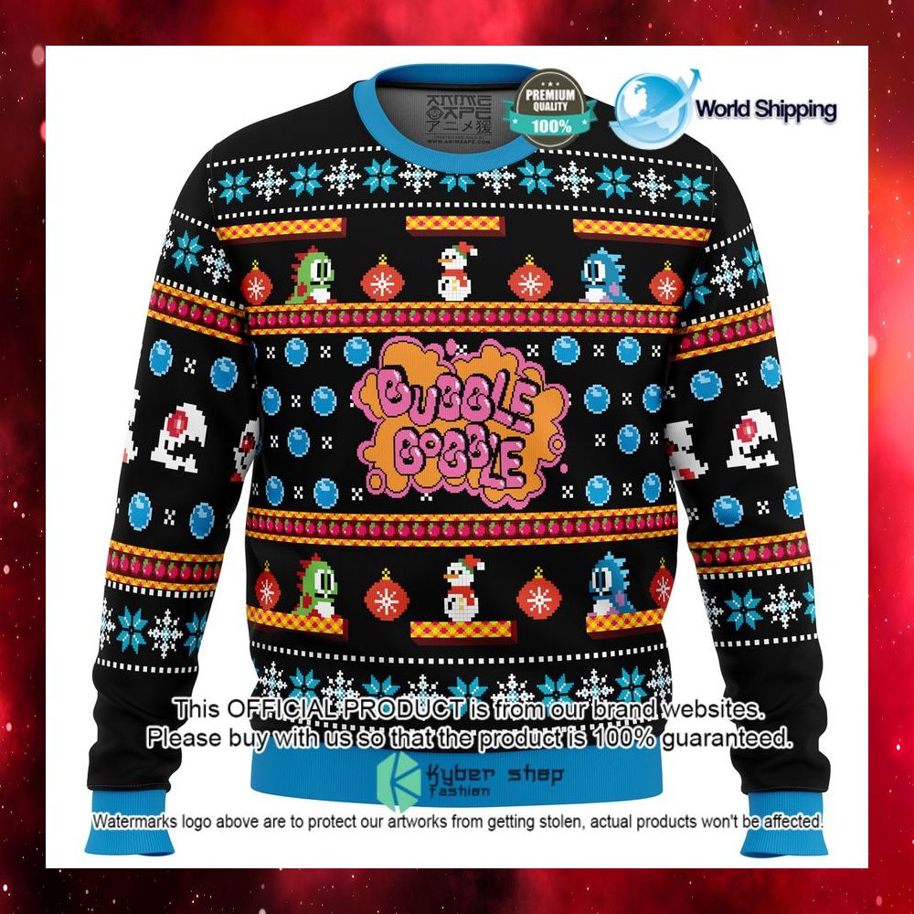 bubble bobble christmas sweater limited editionotjhs