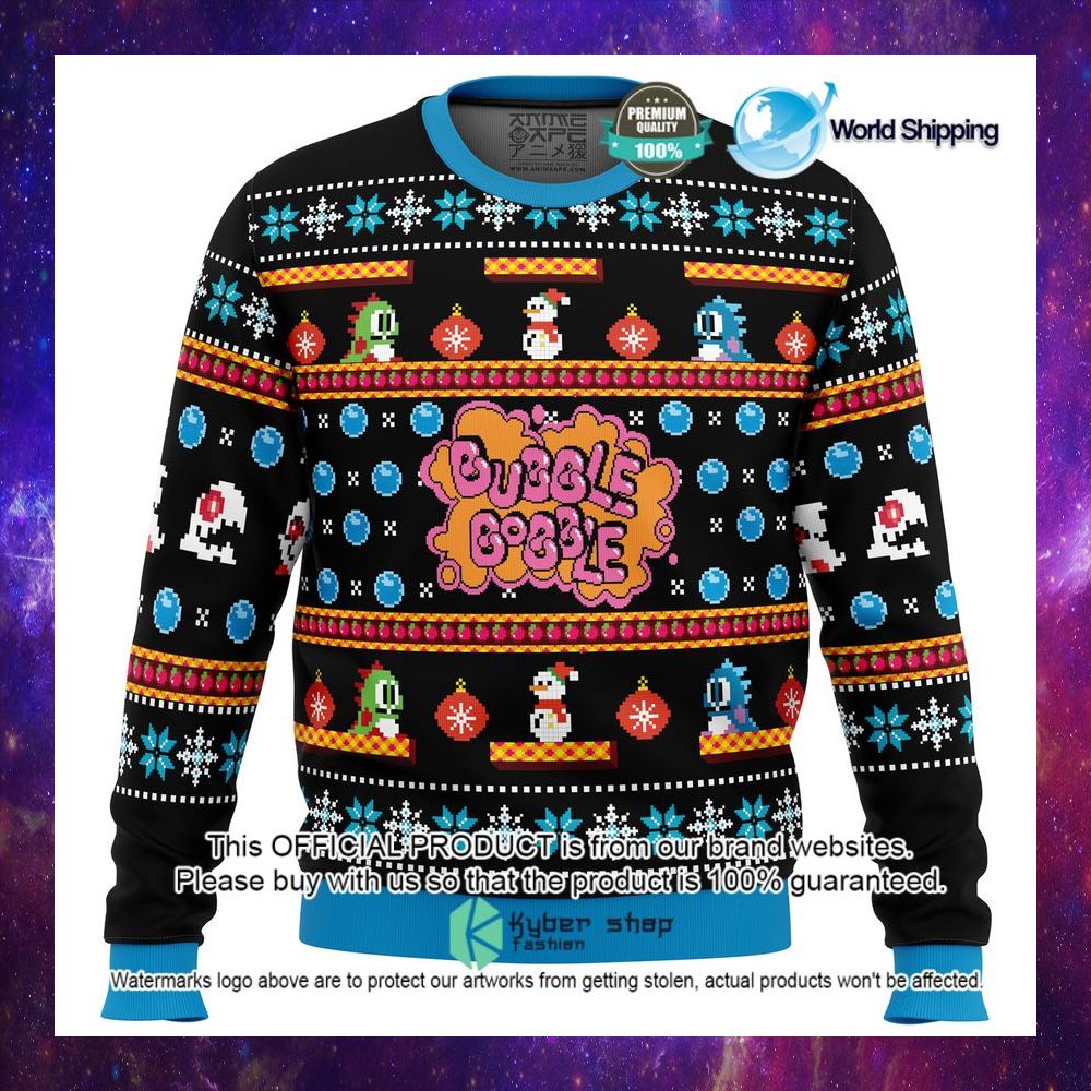 bubble bobble christmas sweater limited editiontjthd