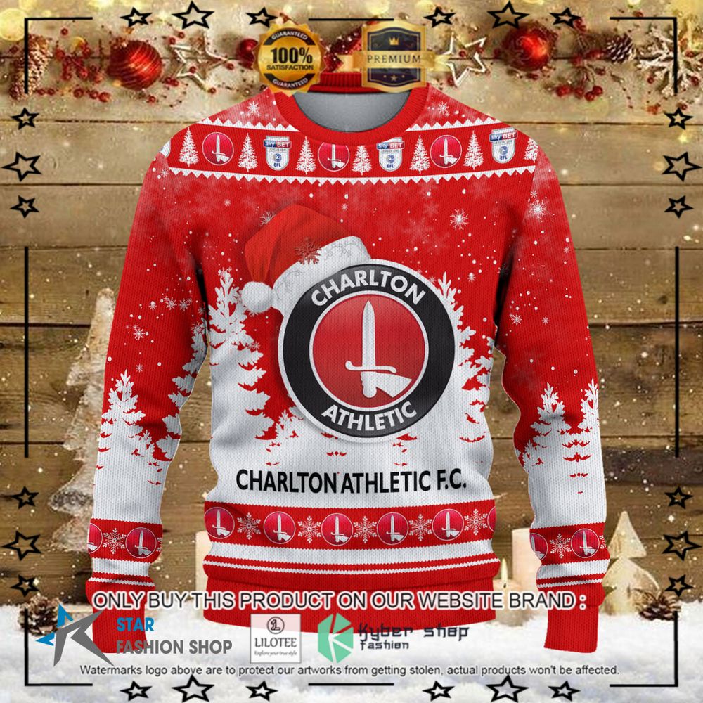 charlton athletic fc red white christmas sweater limited editionugfvu