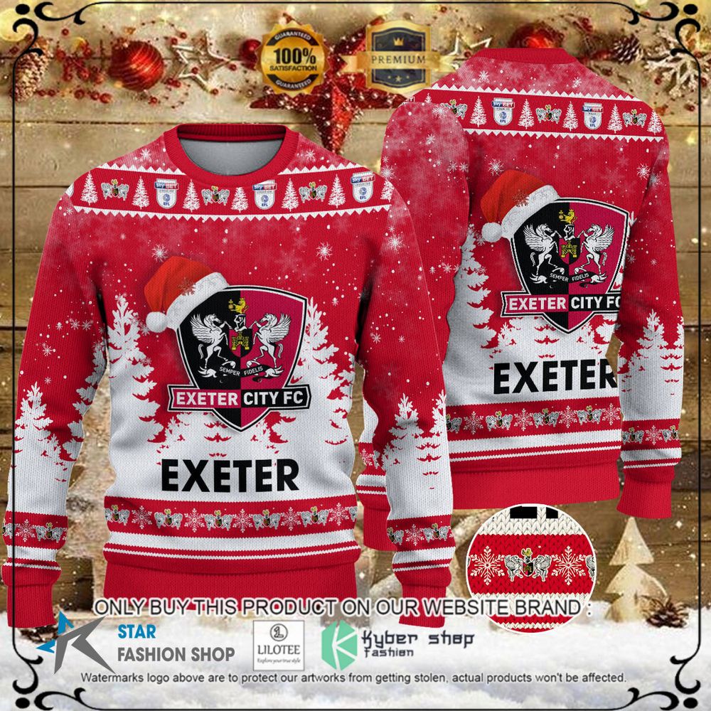 Exeter City Red White Christmas Sweater - LIMITED EDITION