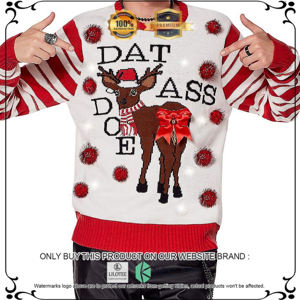 lightup dat ass doe christmas sweater limited editionbdwfs