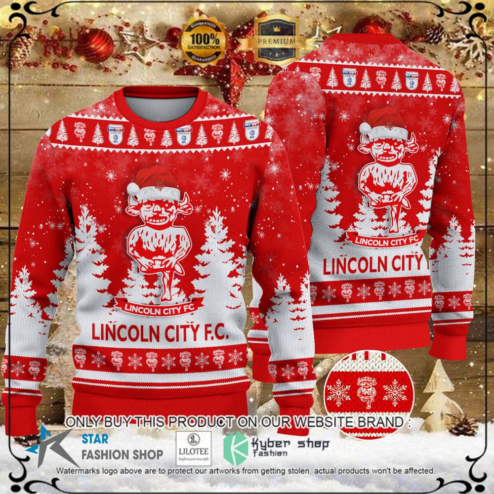 lincoln city fc red white christmas sweater limited edition1r6ml