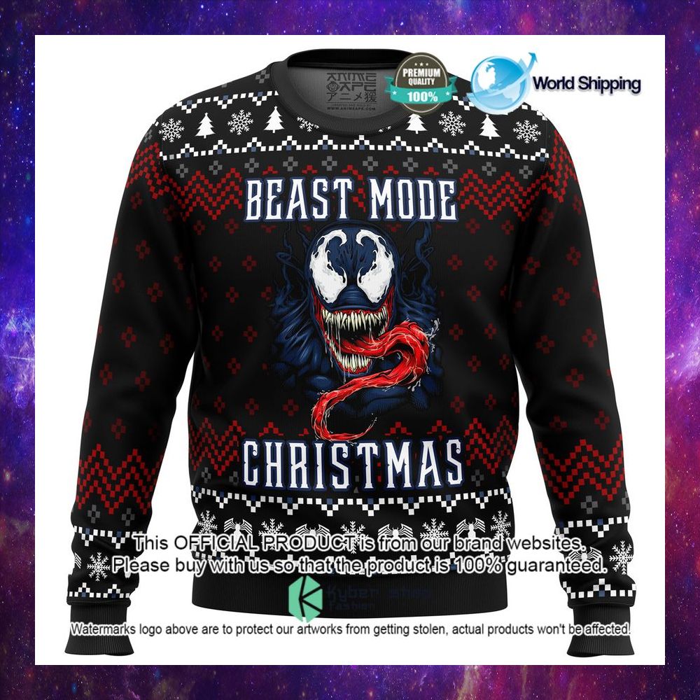 marvel venom beast mode christmas christmas sweater limited editioniymlg