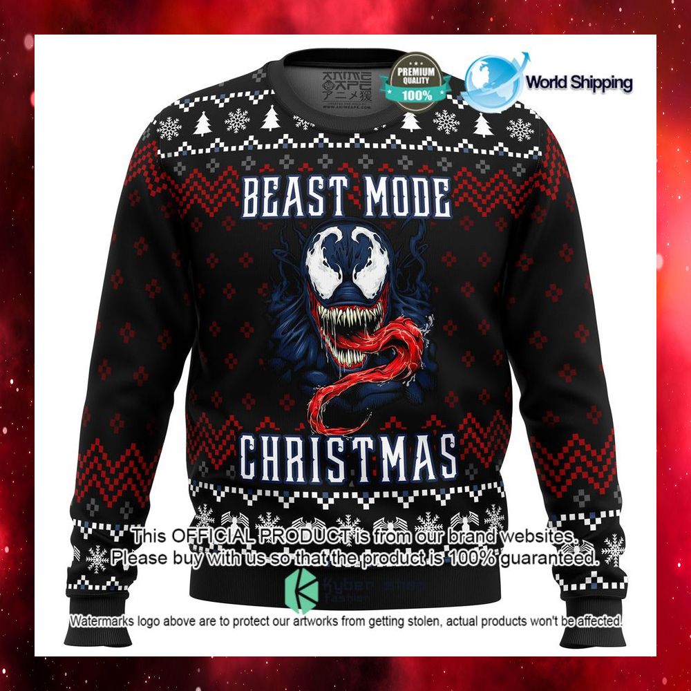 marvel venom beast mode christmas christmas sweater limited editionzyqaf