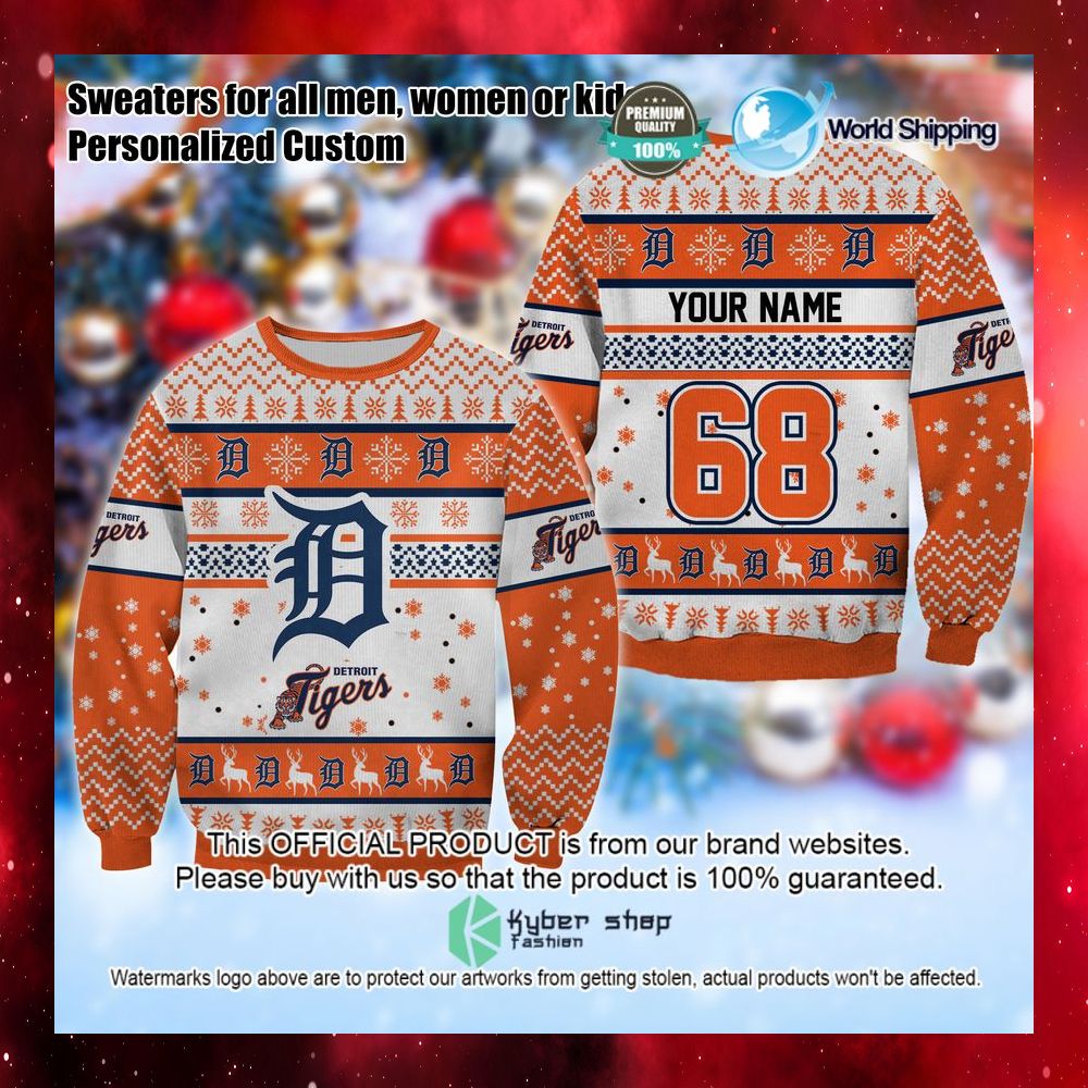 mlb detroit tigers personalized christmas sweater limited editiondljzv