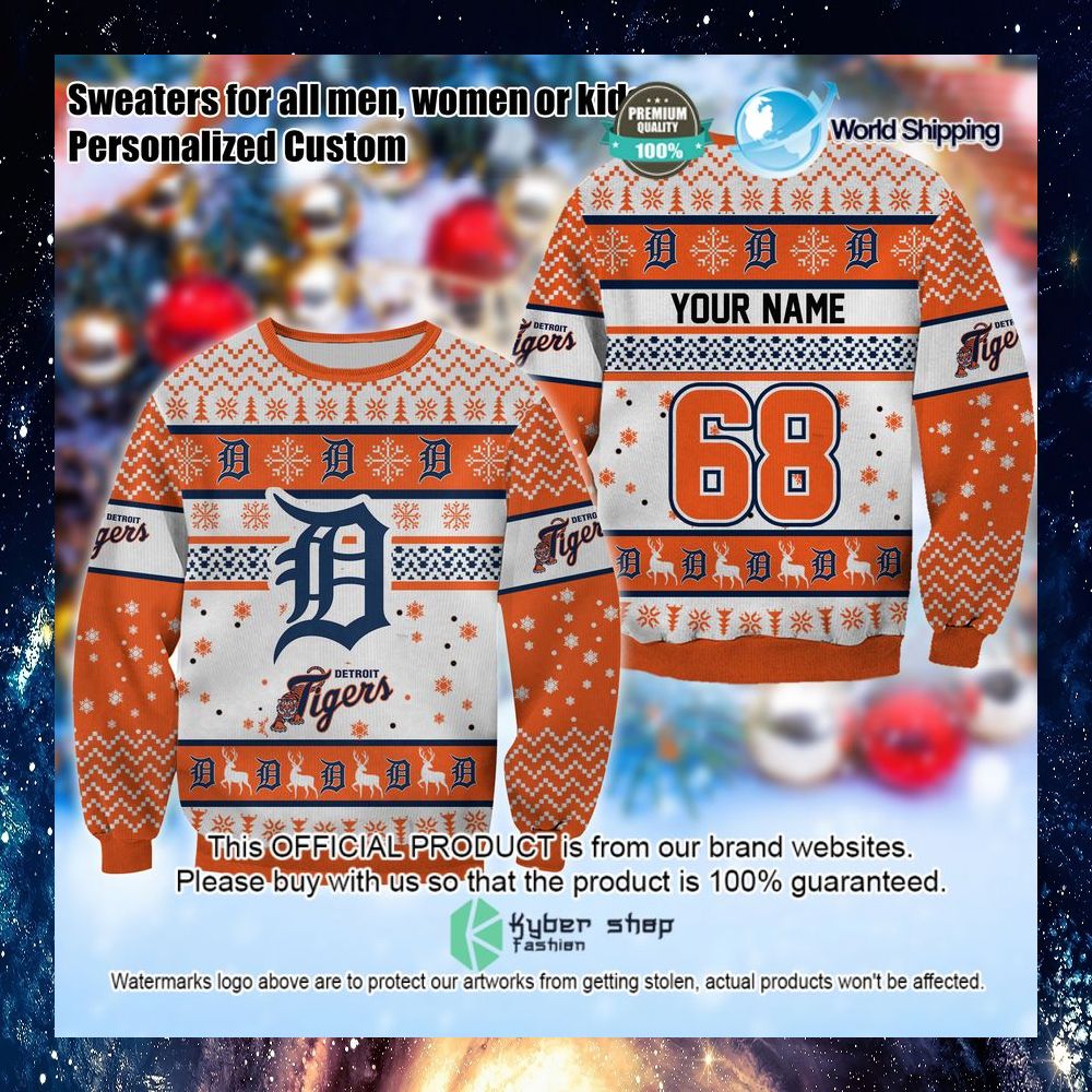 mlb detroit tigers personalized christmas sweater limited editionjjvgz