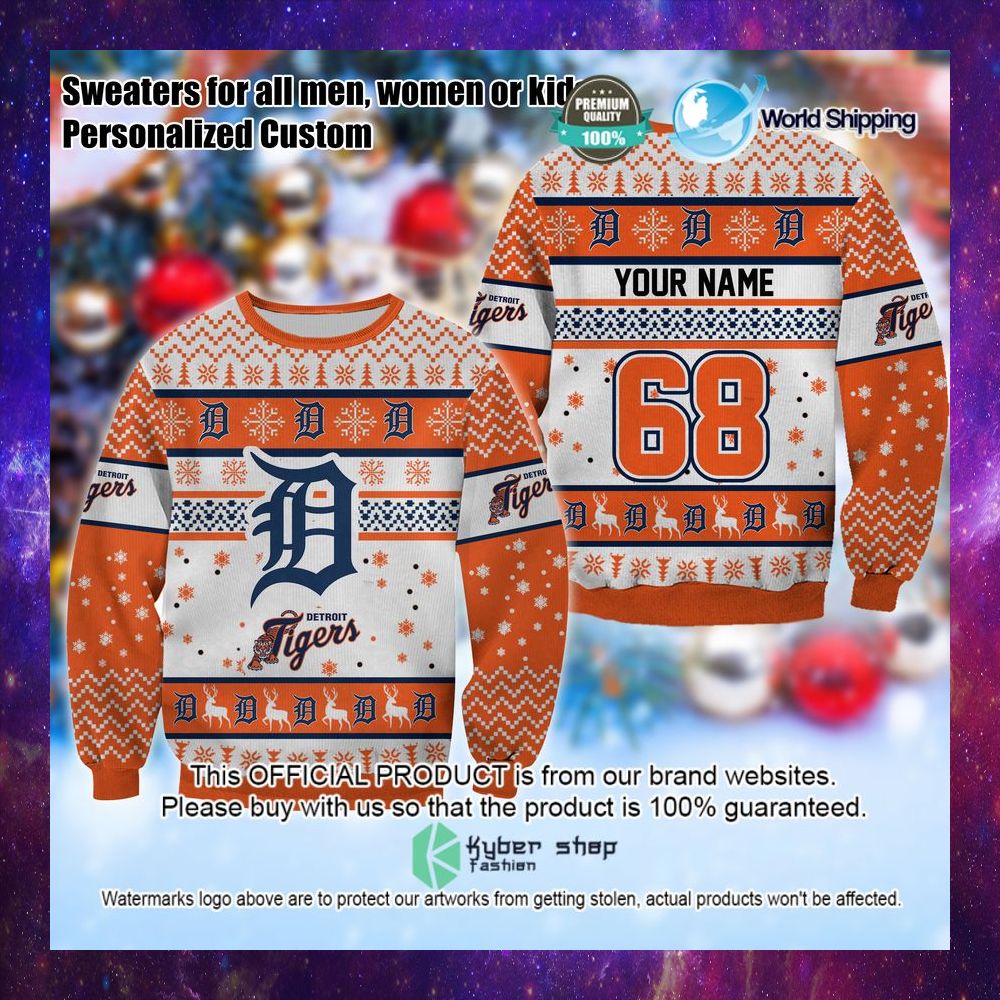 mlb detroit tigers personalized christmas sweater limited editionzwybv