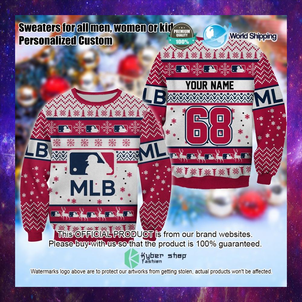 mlb logo mlb personalized christmas sweater limited edition84dt5