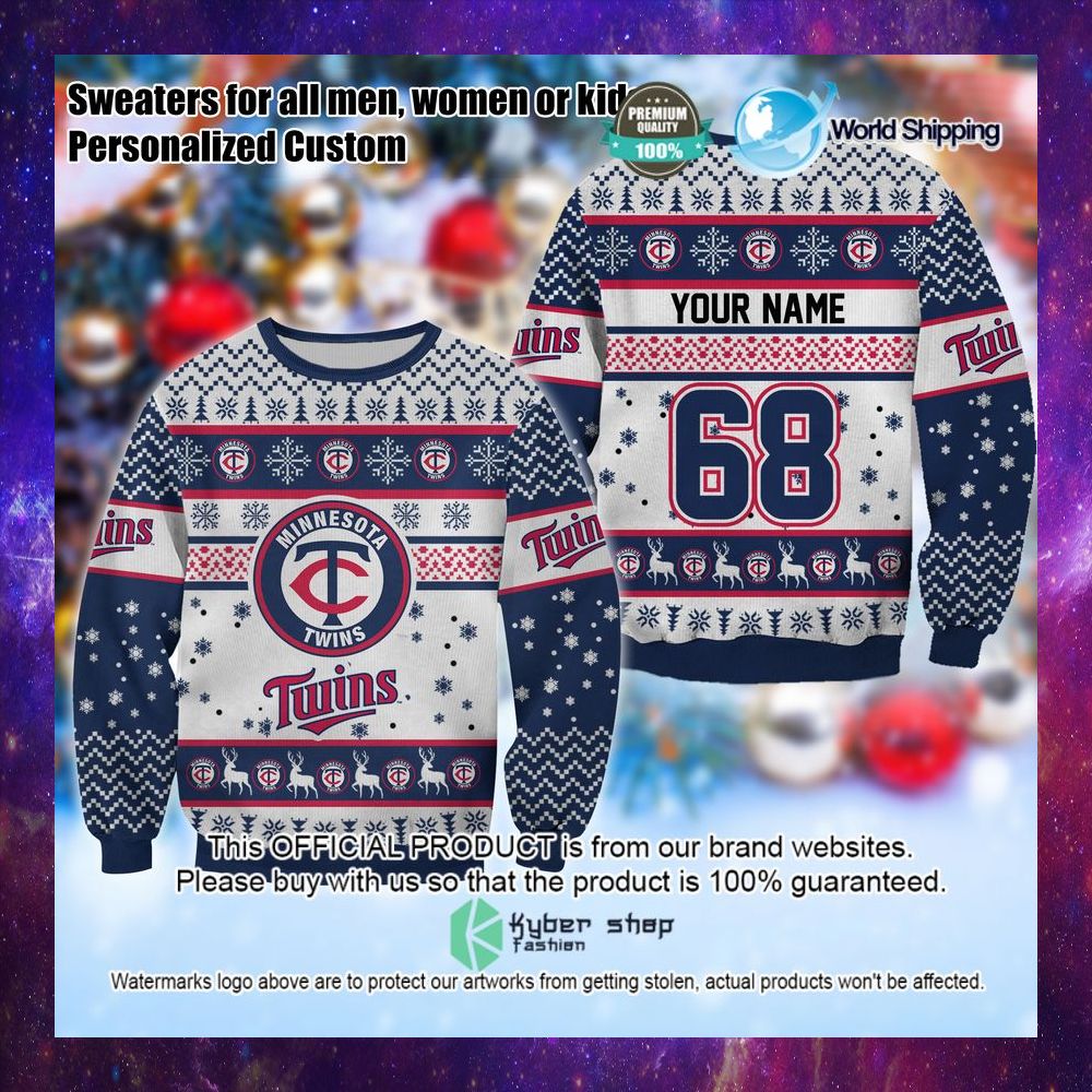 mlb minnesota twins personalized christmas sweater limited editiontggha