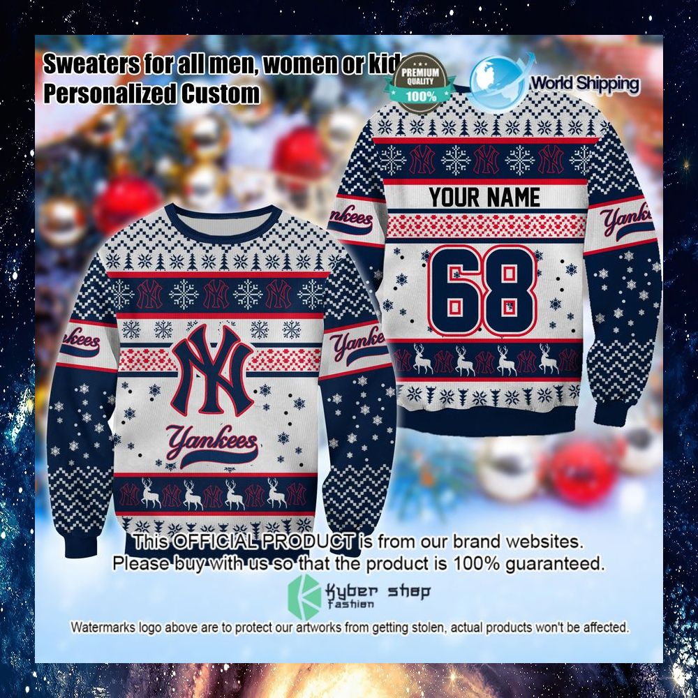 mlb new york yankees personalized christmas sweater limited editioniihvp