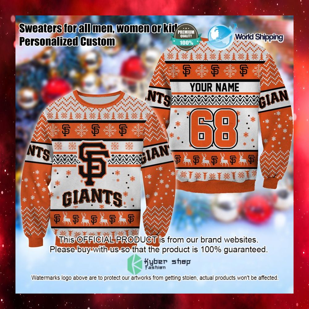 mlb san francisco giants personalized christmas sweater limited editiontc0yr