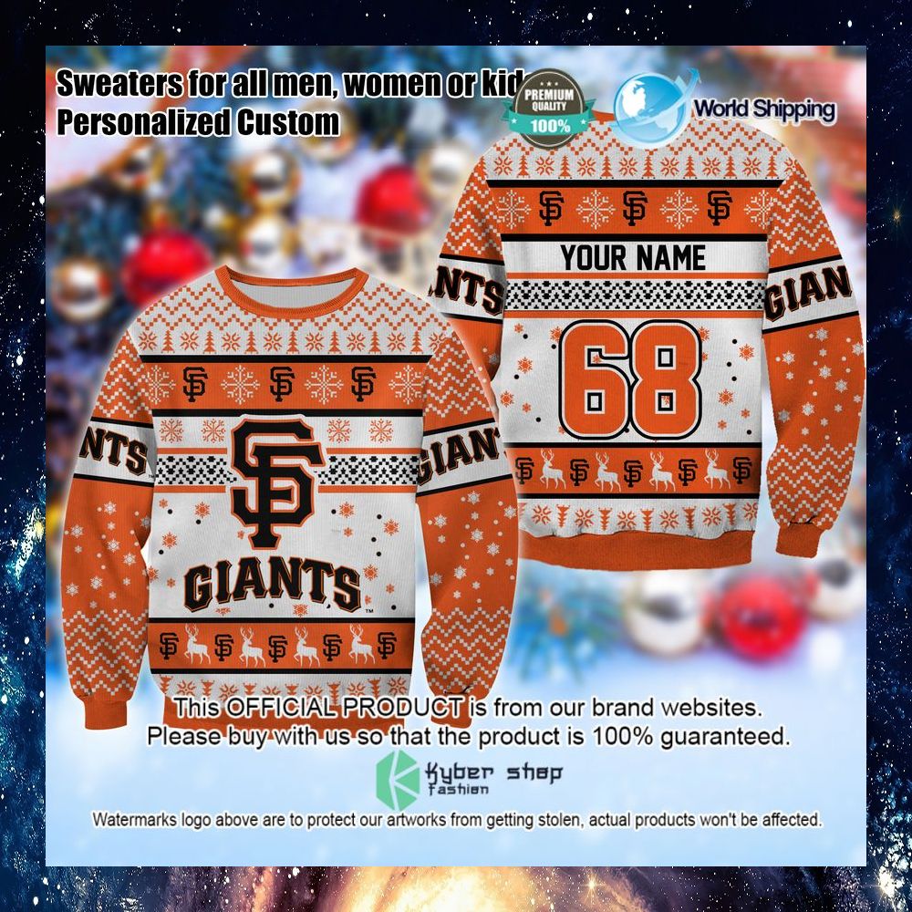mlb san francisco giants personalized christmas sweater limited editionwnzvw