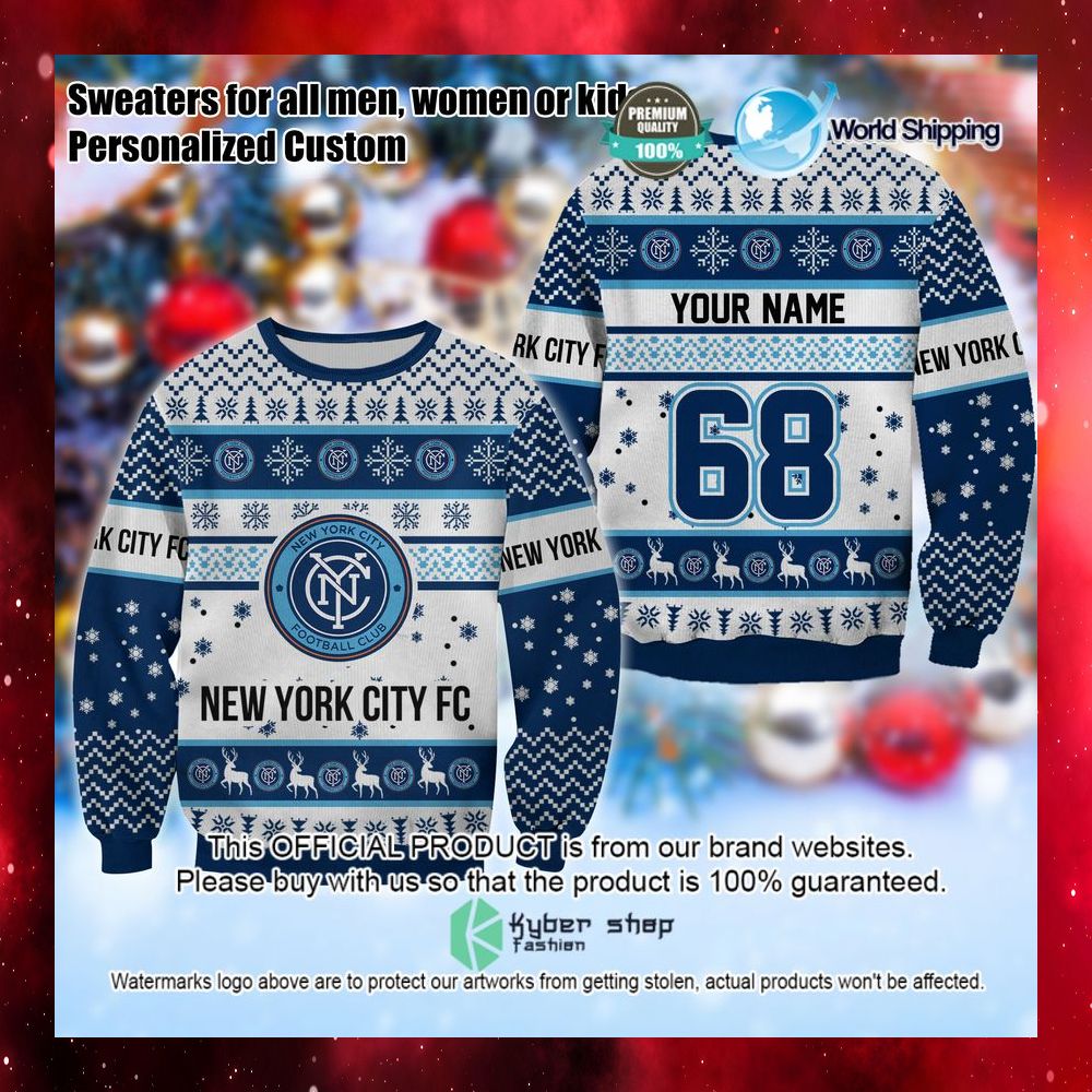 mls new york city fc personalized christmas sweater limited editiontjojj