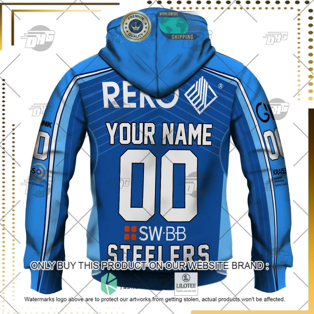 personalized del bietigheim steelers blue 3d hoodie shirt limited edition96ezl