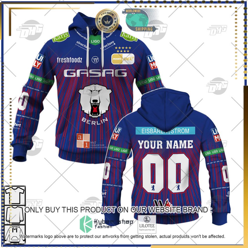 personalized del eisbaren berlin red blue 3d hoodie shirt limited
