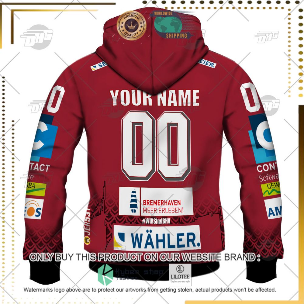 personalized del fischtown pinguins dark red 3d hoodie shirt limited editionbva1y