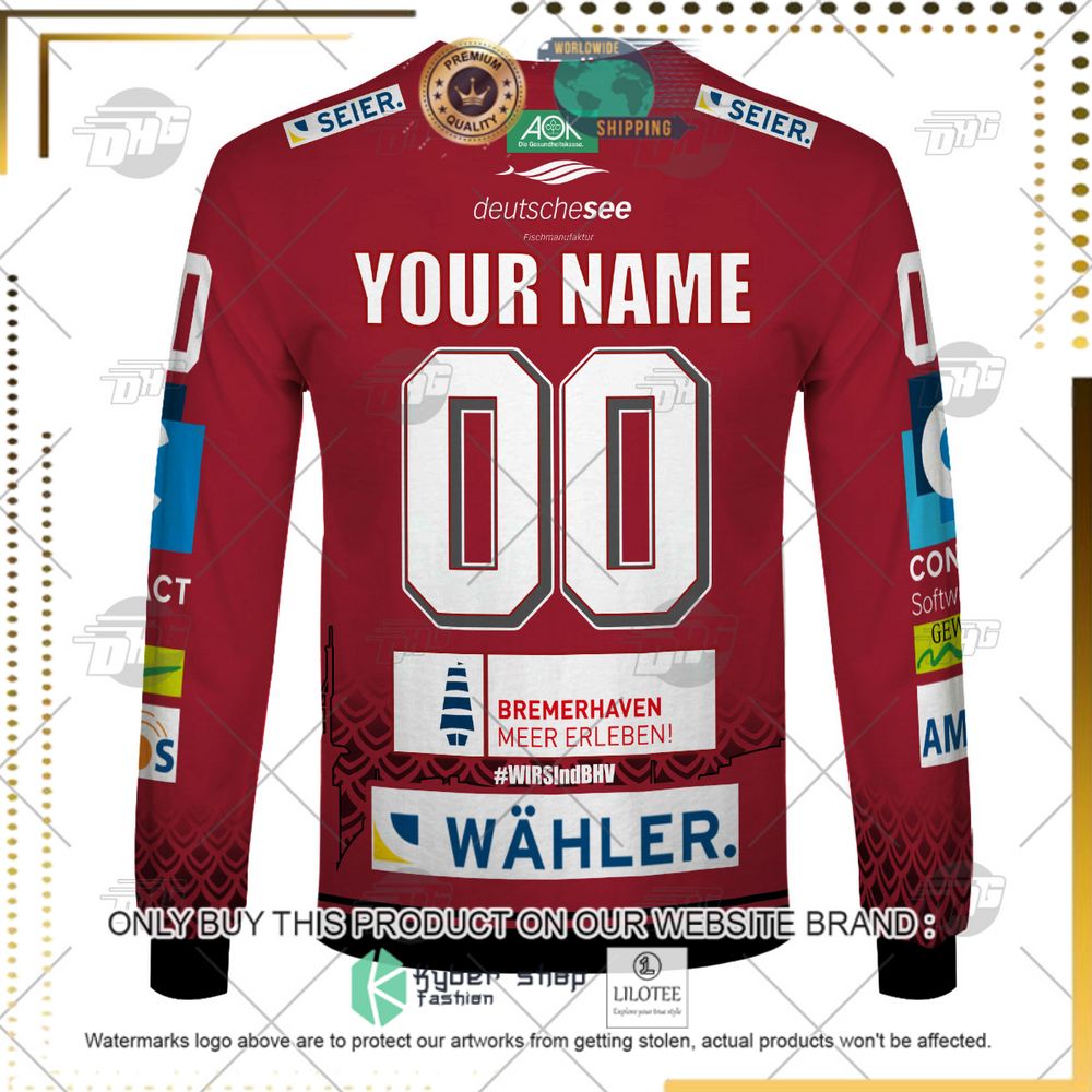 personalized del fischtown pinguins dark red 3d hoodie shirt limited editionhcn0r