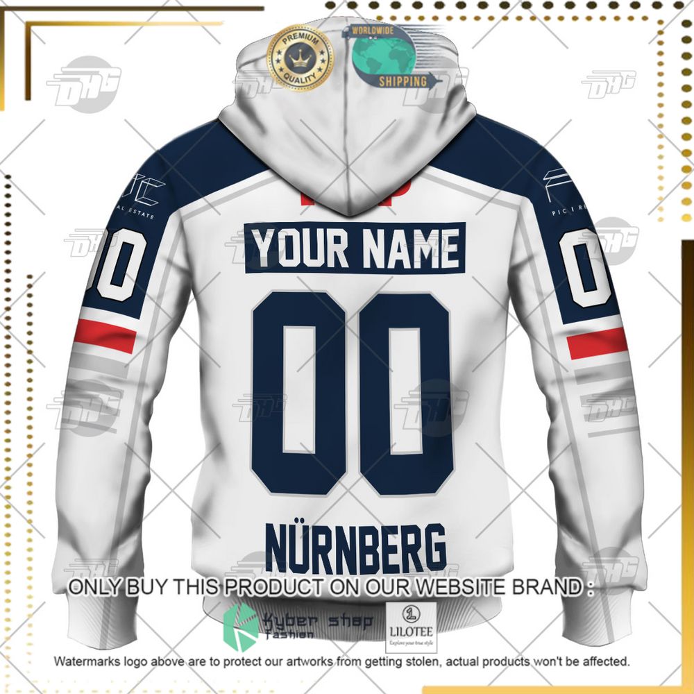 personalized del nurnberg ice tigers white navy 3d hoodie shirt limited