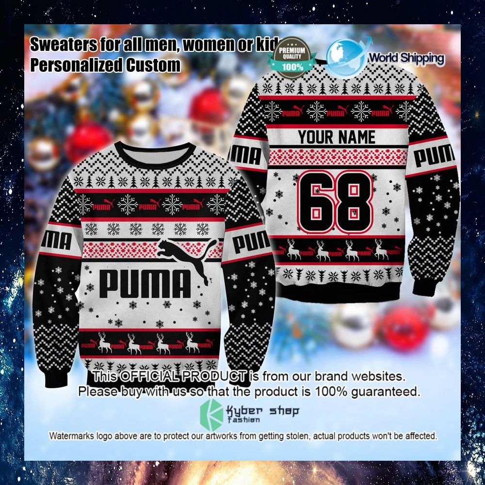 puma personalized christmas sweater limited editionfmoph