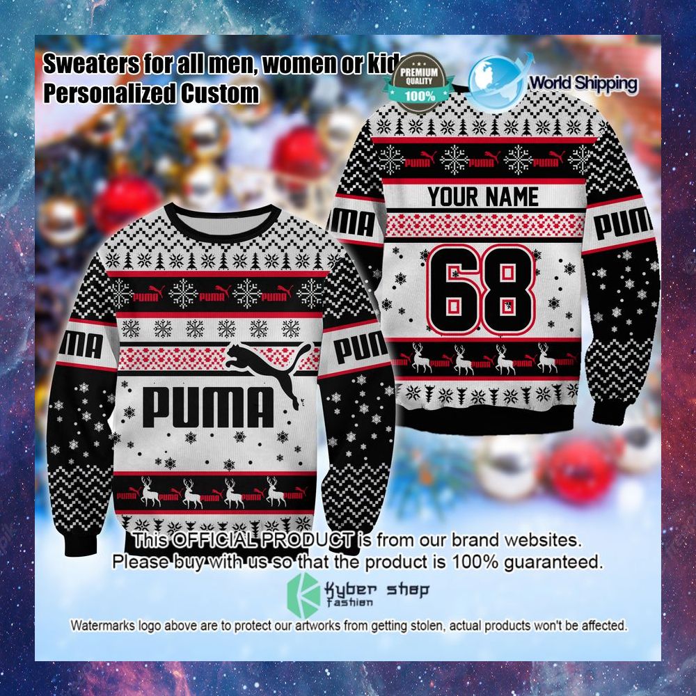 puma personalized christmas sweater limited editionk5nfq
