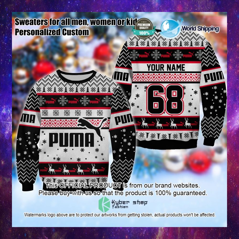 puma personalized christmas sweater limited editionotpdq