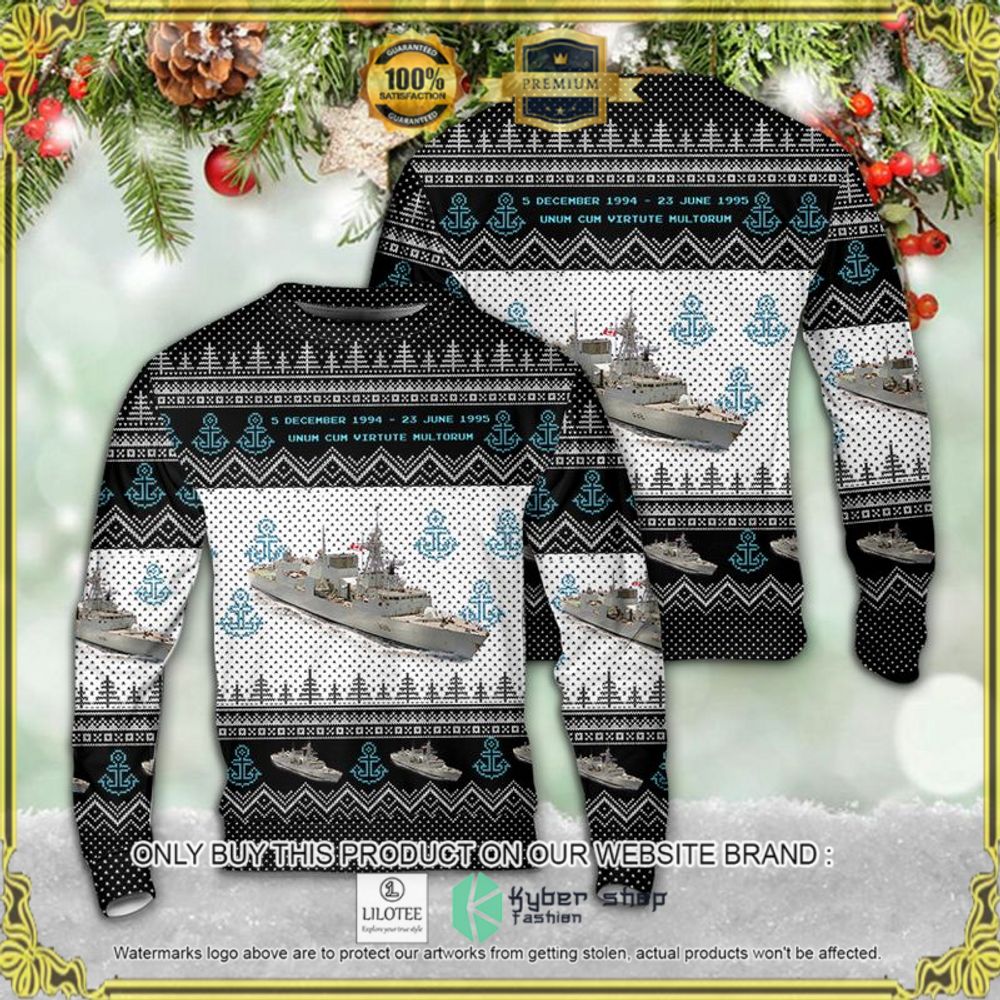 royal canadian navy hmcs winnipeg ffh 338 christmas sweater limited editionoo49c