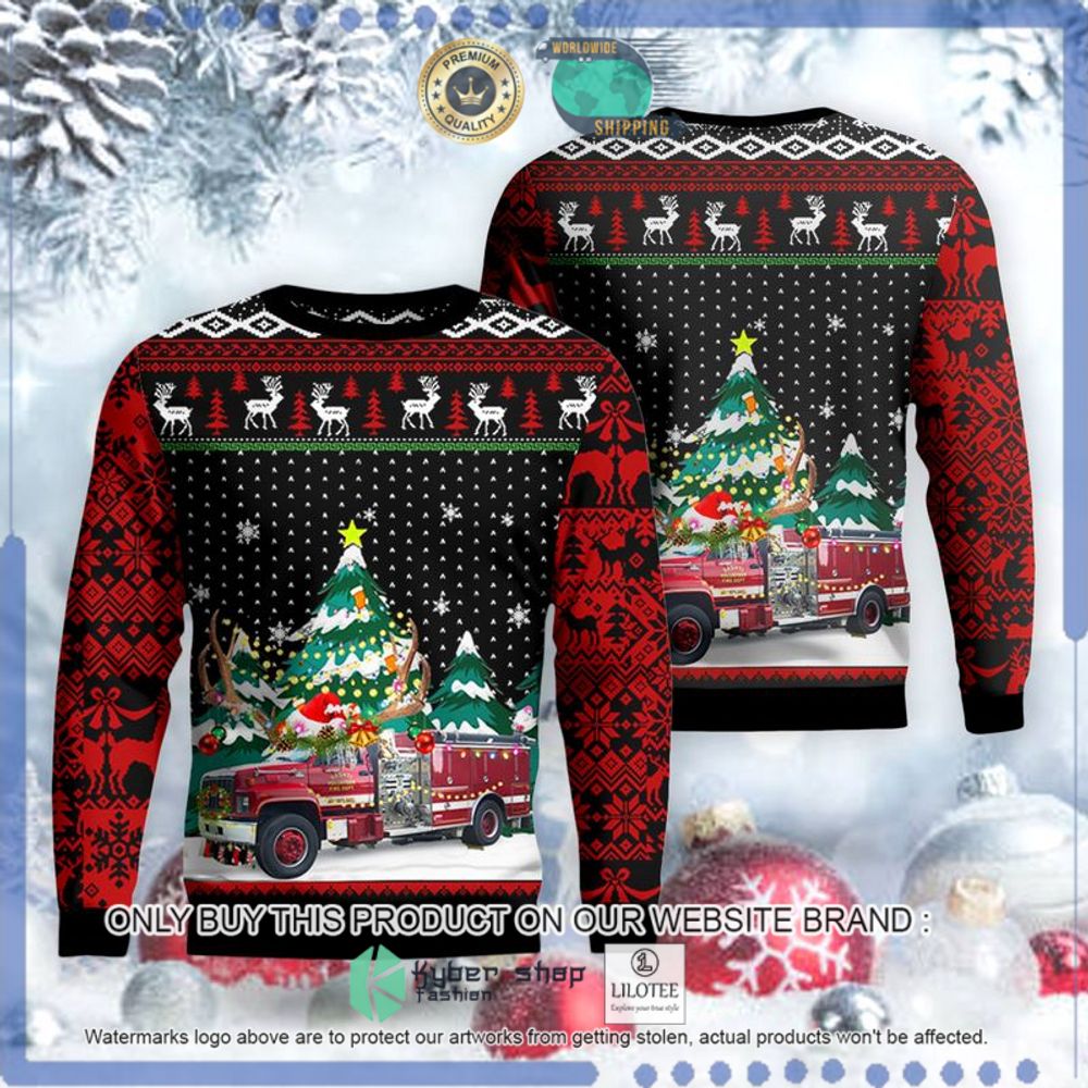 taylorsville north carolina vashti volunteer fire department christmas sweater limited edition6e7ct