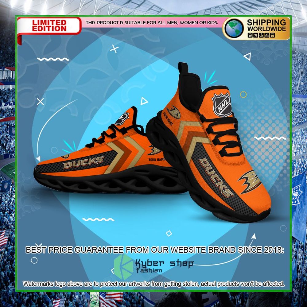 anaheim ducks custom name clunky max soul shoes limited edition oin67