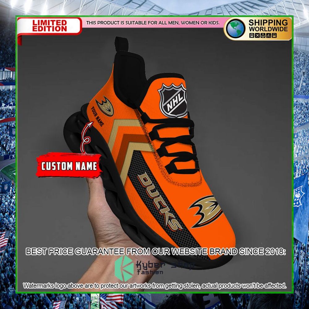 anaheim ducks custom name clunky max soul shoes limited edition