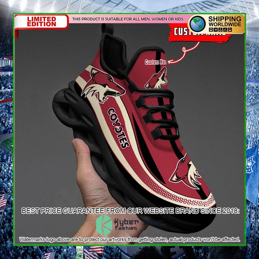 arizona coyotes custom name clunky max soul shoes limited edition fgcrt