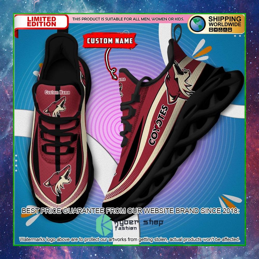 arizona coyotes custom name clunky max soul shoes limited edition p3dth