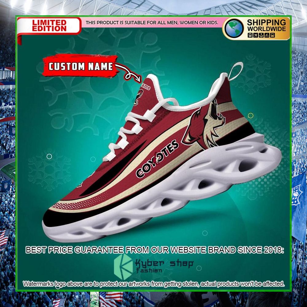 arizona coyotes custom name clunky max soul shoes limited edition