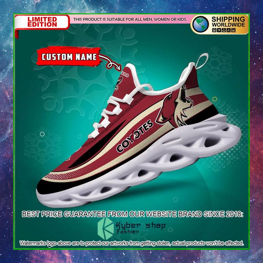 arizona coyotes custom name clunky max soul shoes limited edition y6rqn