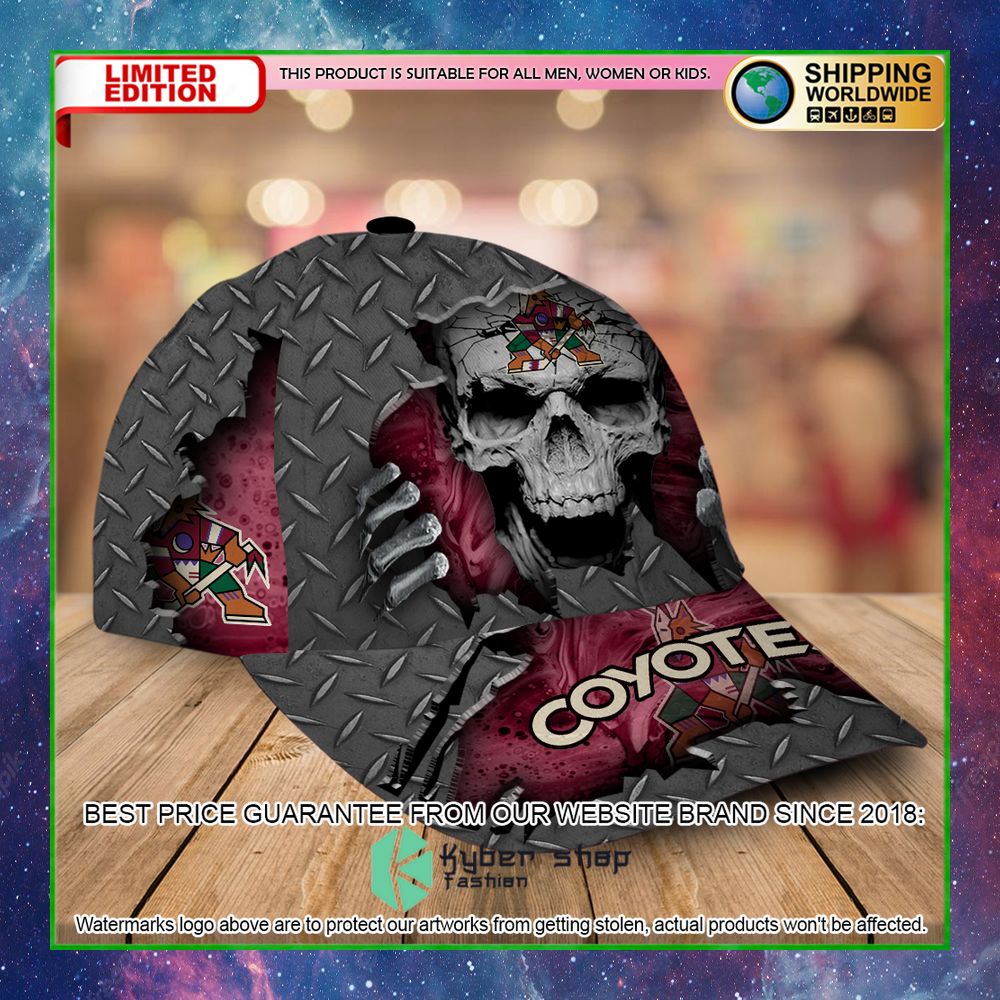 arizona coyotes custom name nhl skull cap limited edition gmgm8
