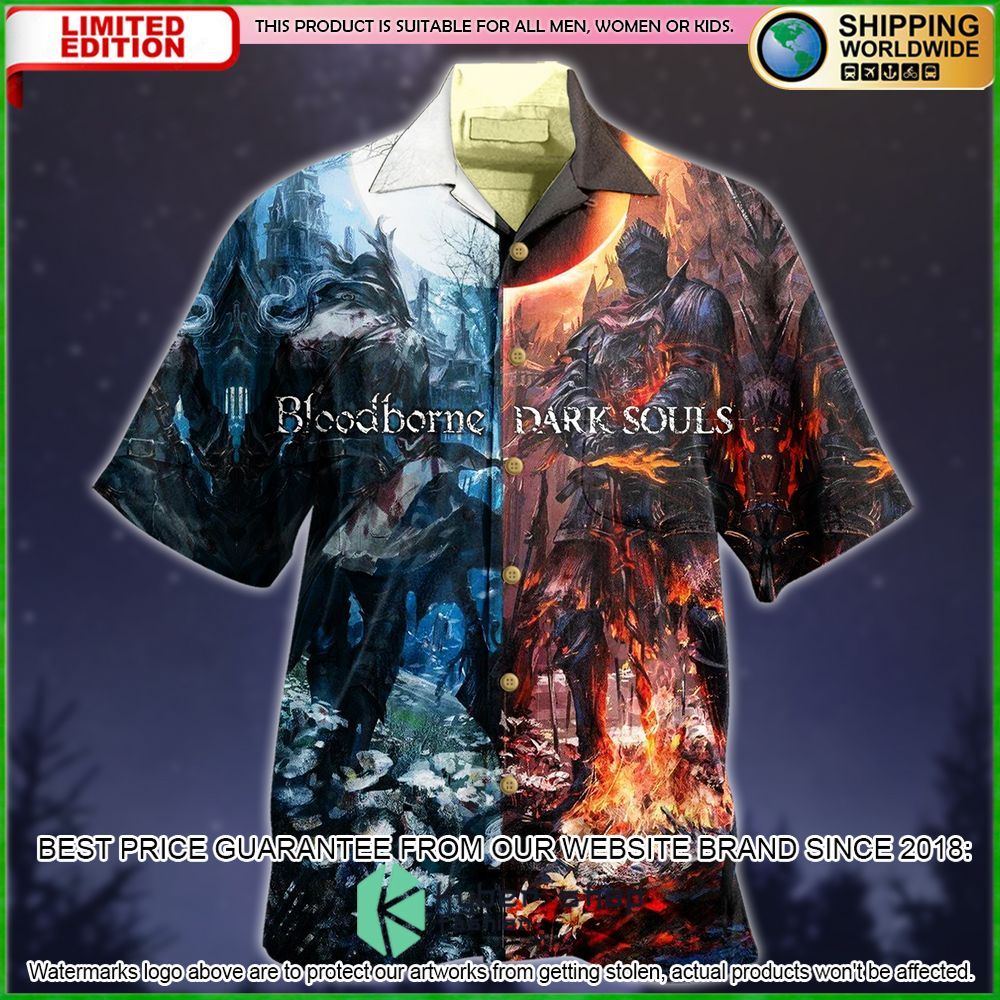 bloodborne dark souls hawaiian shirt limited edition zefkb
