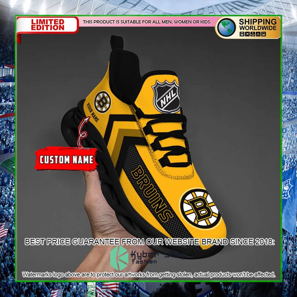 boston bruins custom name clunky max soul shoes limited edition c2ljy