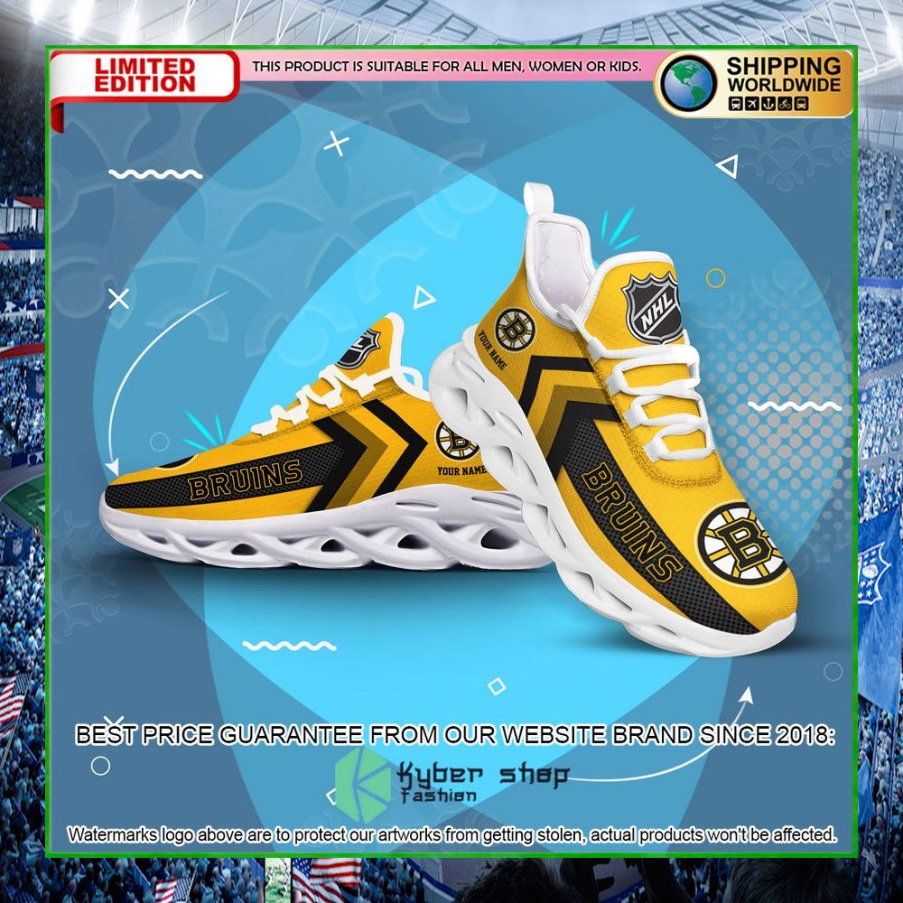 boston bruins custom name clunky max soul shoes limited edition oy5de