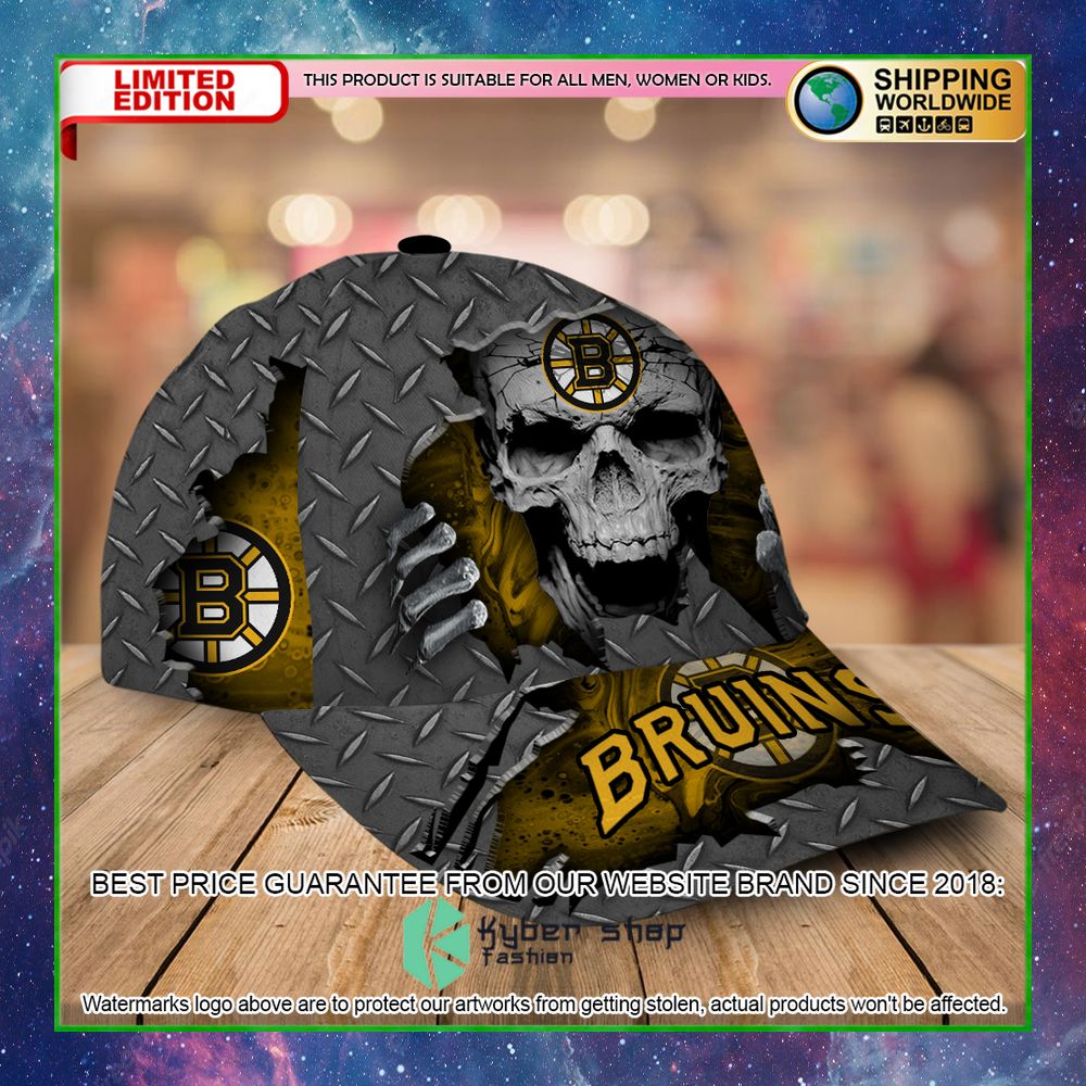 boston bruins custom name nhl skull cap limited edition 9k0yg