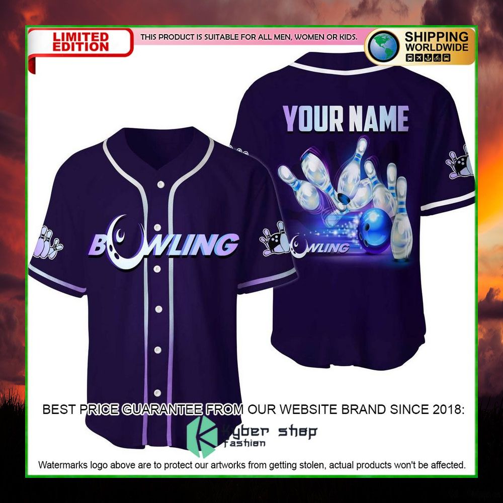 bowling custom name baseball jersey limited edition lfqgo