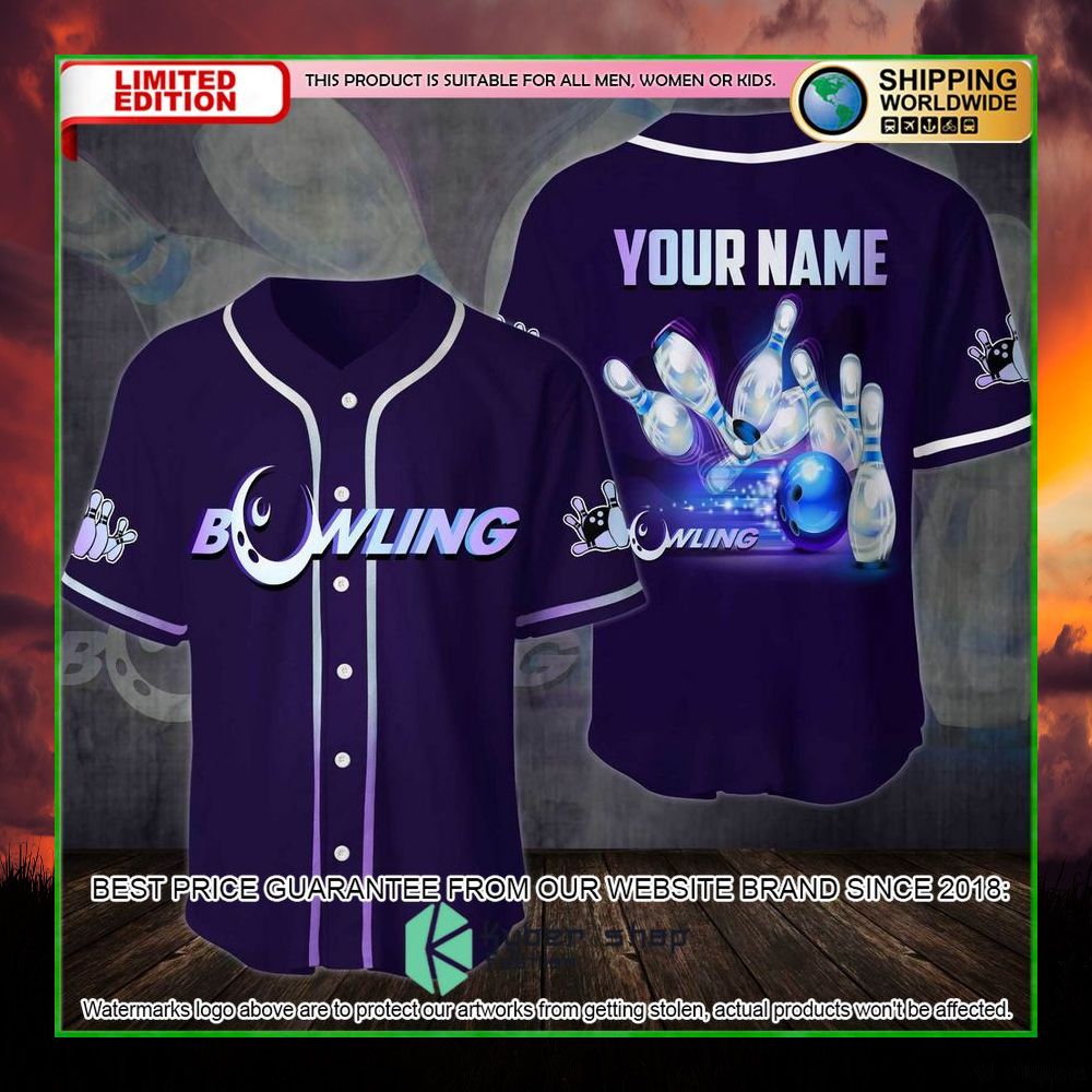 bowling custom name baseball jersey limited edition tn9u3