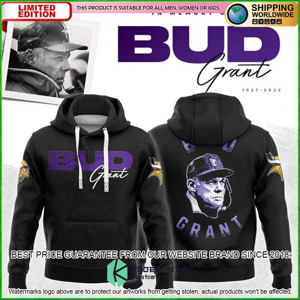bud grant minnesota vikings nfl hoodie limited edition bonqu