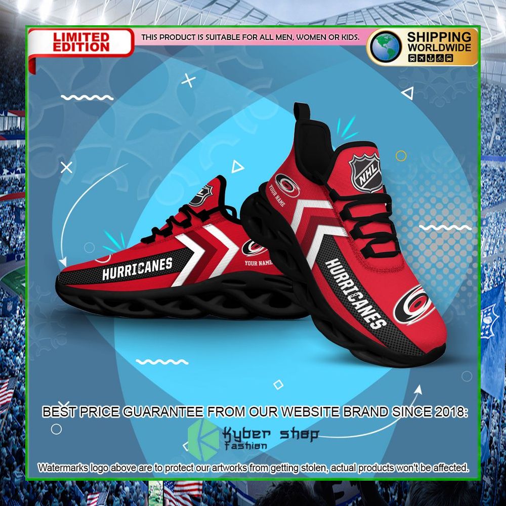 carolina hurricanes custom name clunky max soul shoes limited edition l8hld