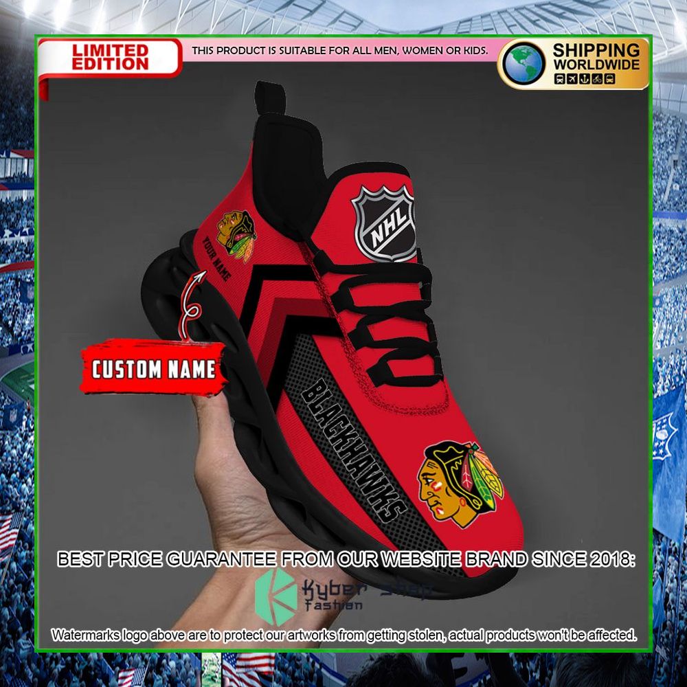 chicago blackhawks custom name clunky max soul shoes limited edition 9jzgw