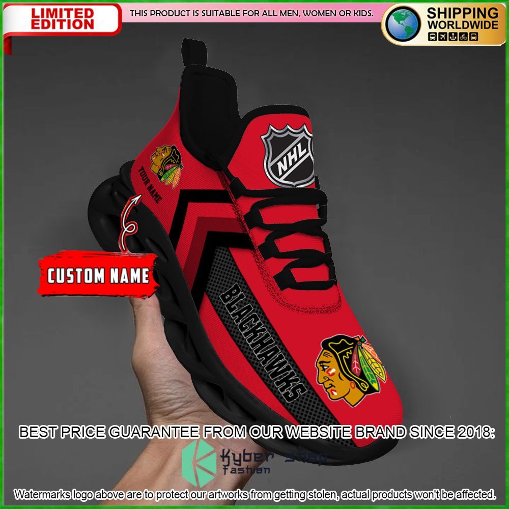 chicago blackhawks custom name clunky max soul shoes limited edition bt3mh