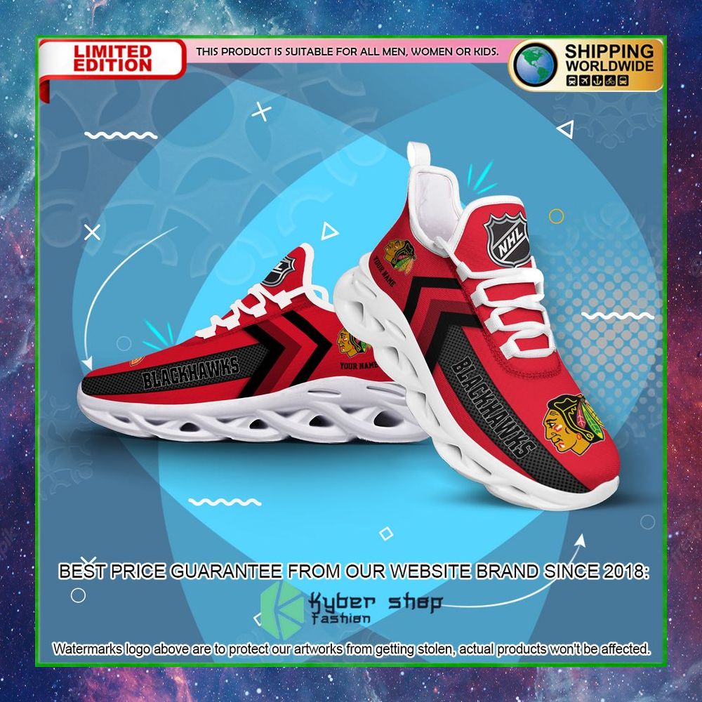 chicago blackhawks custom name clunky max soul shoes limited edition bwa6m