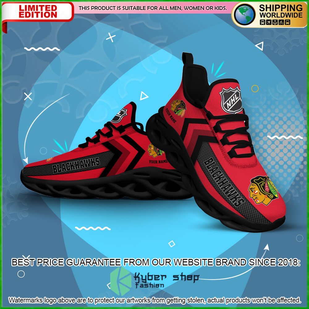 chicago blackhawks custom name clunky max soul shoes limited edition fosnj