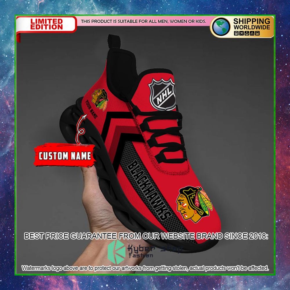 chicago blackhawks custom name clunky max soul shoes limited edition k43mj
